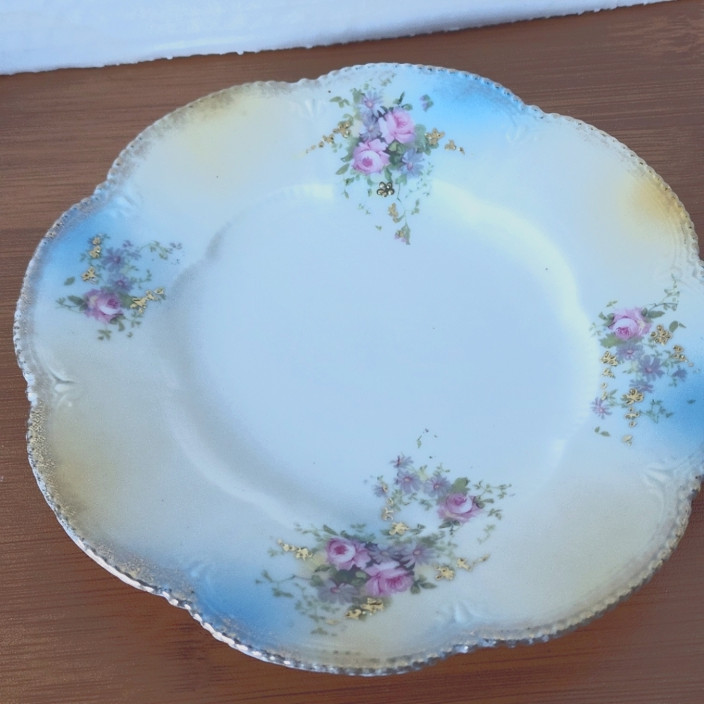 Vintage floral china plate